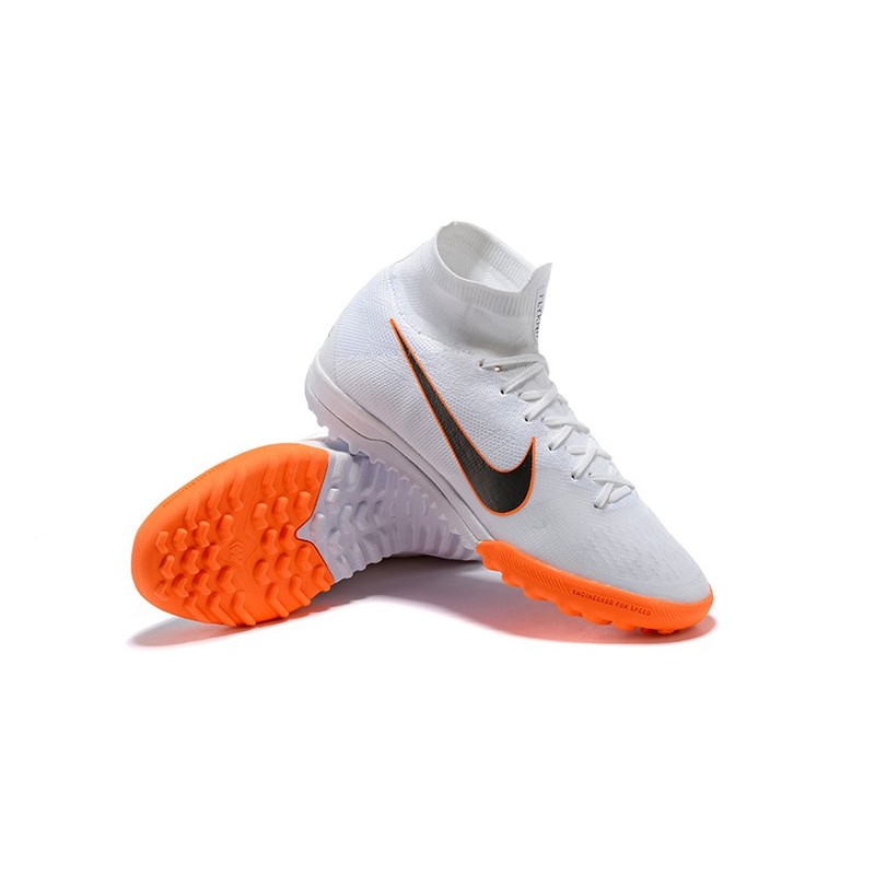 Pánské Nike Mercurial SuperflyX VI Elite TF Bílý oranžový Černá